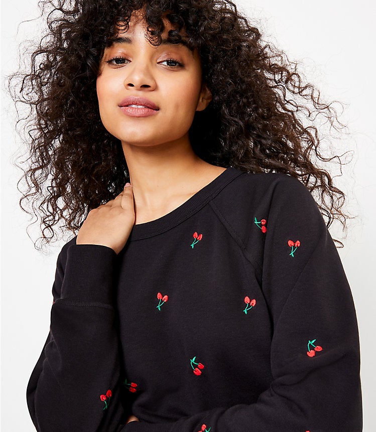 LOFT + Lou & Grey Cherry Terry Sweatshirt