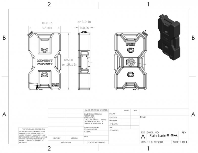 ミッドナイト フォレスト 2ガロンタンク＆マウントキット セット