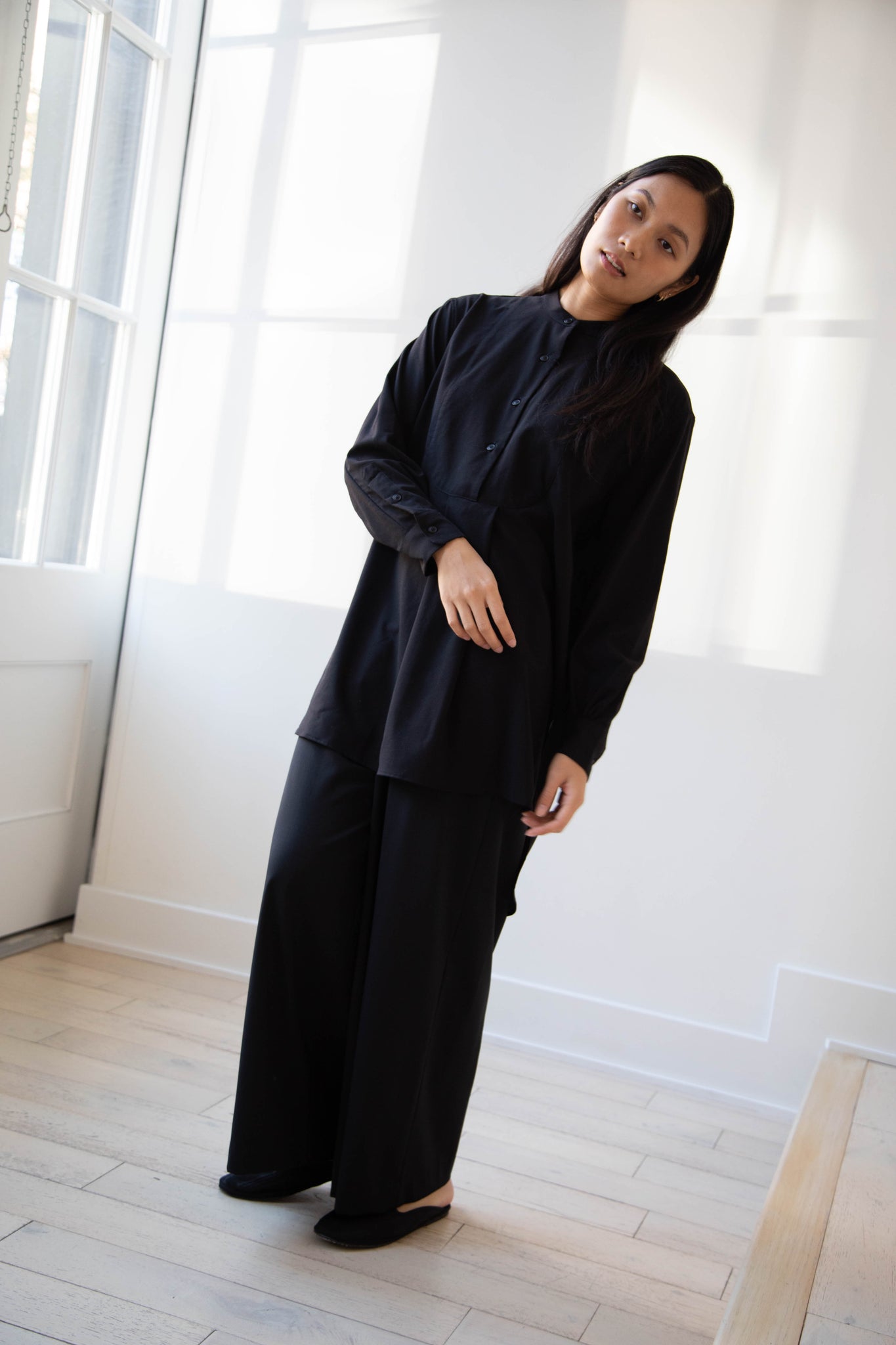 rennes — Casey Casey | Operetta Shirt in Black Tropical Wool