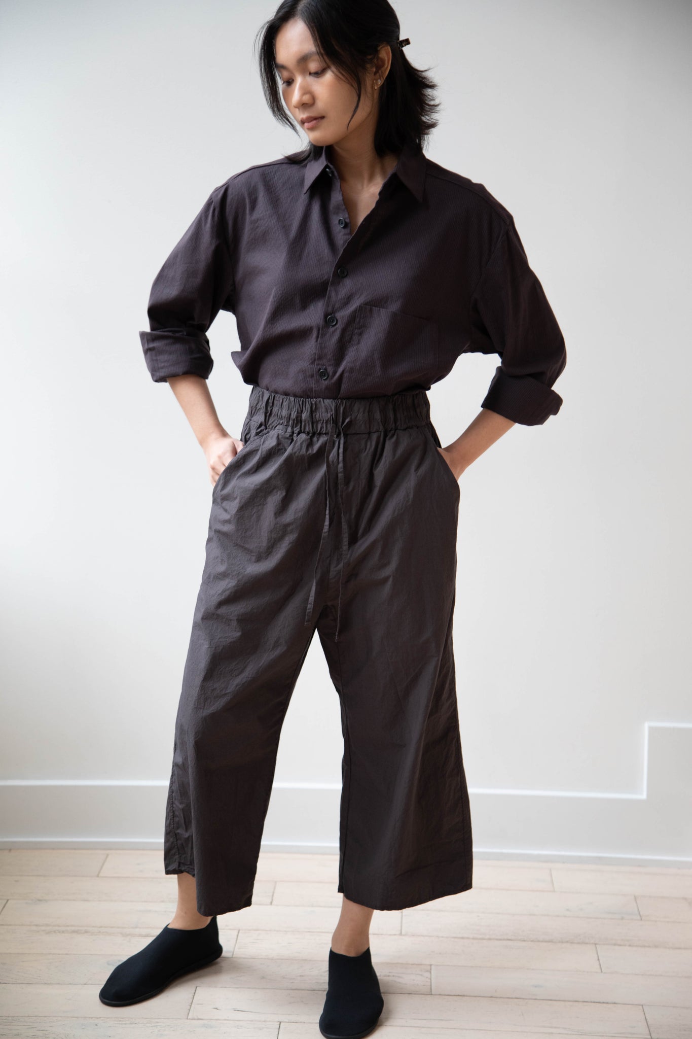 rennes — Album di Famiglia | Wide & Short Trouser TC in Brown