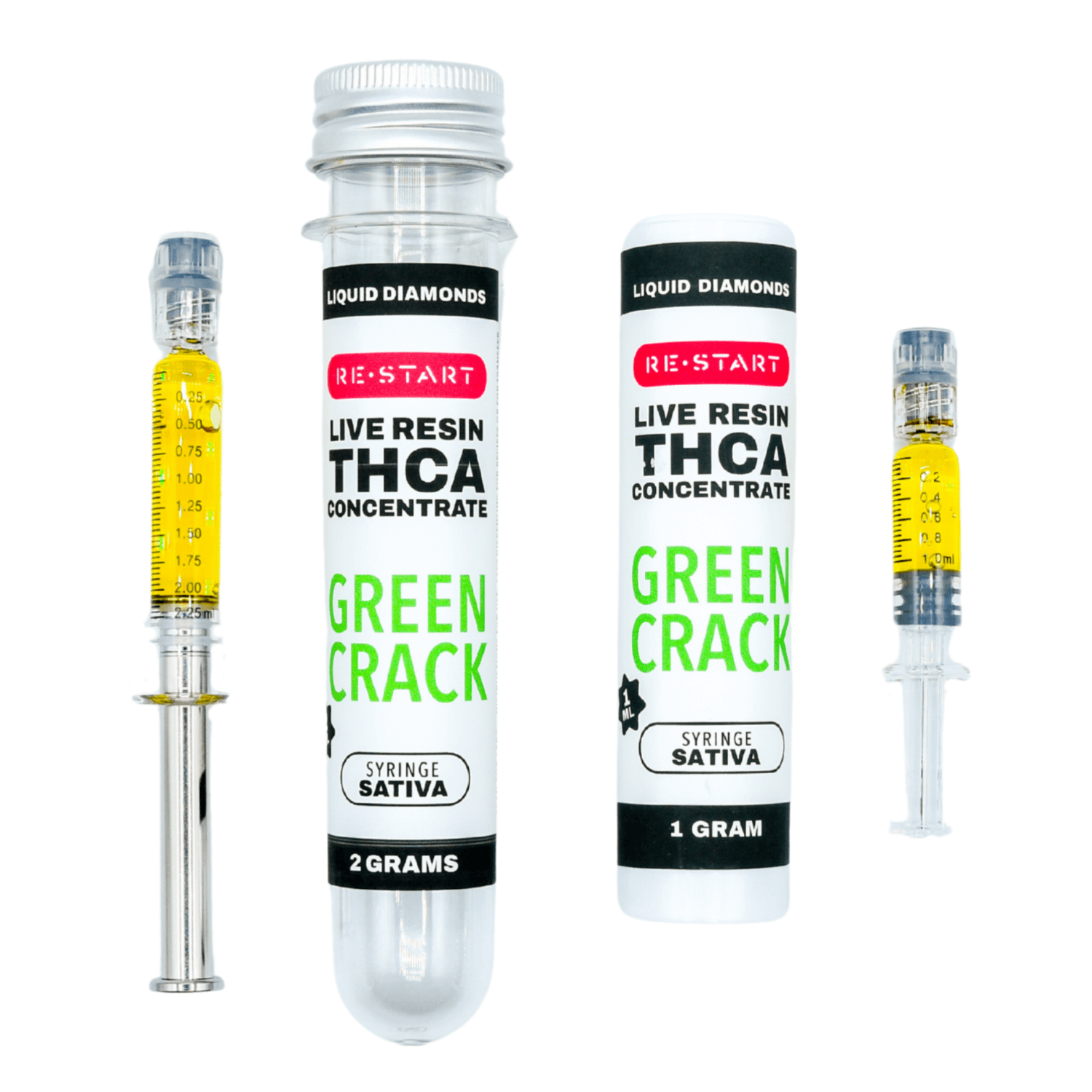THCA Dab Syringe Green Crack (S) Live Resin - RESTART​ CBD & THC
