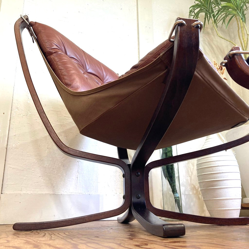 バットネ / Vatne ファルコンチェア 本革 北欧 ヴィンテージ 中古