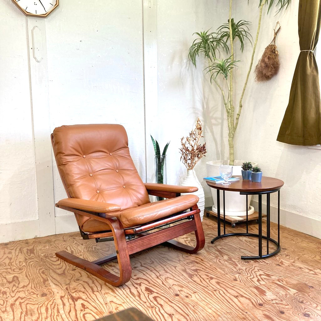 ②富士ファニチャー 北欧デザイン ハイバックソファ 曲げ木 ③富士