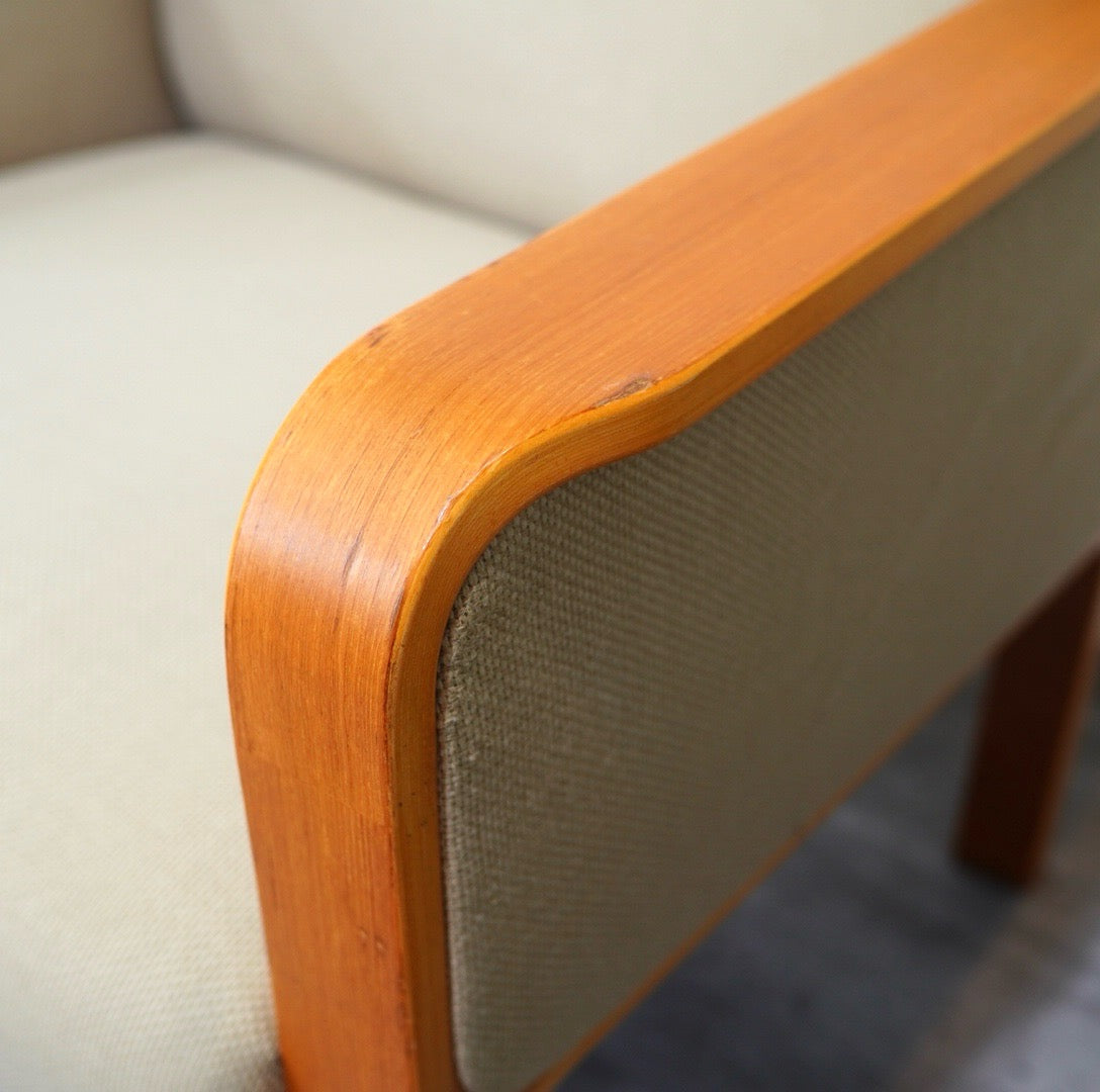 天童木工 / Tendo プライウッド アームソファ 1人掛け 中古 レトロ