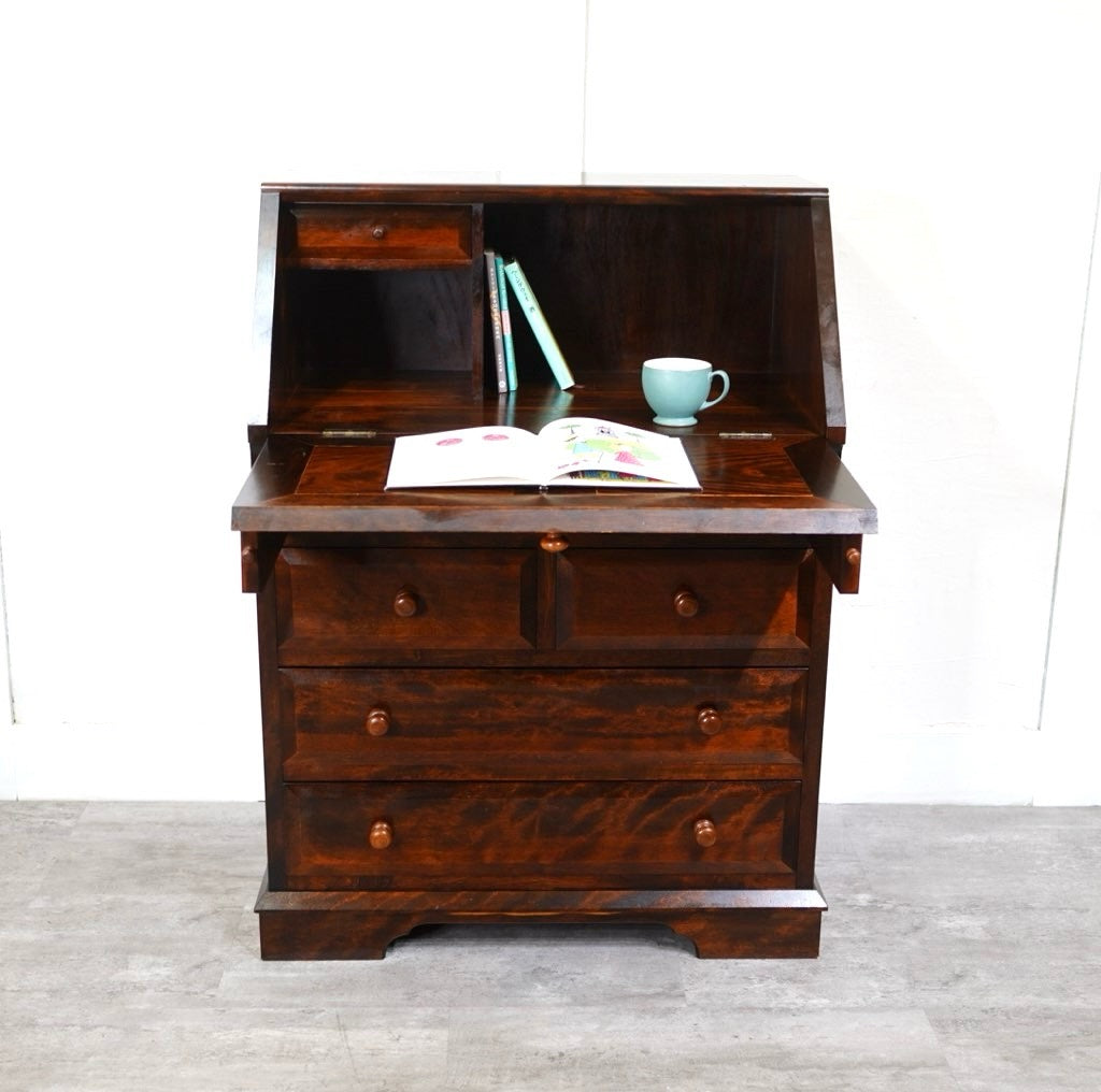 松本民芸家具 T型ライティングビューロー 文机 中古 本棚 古民家