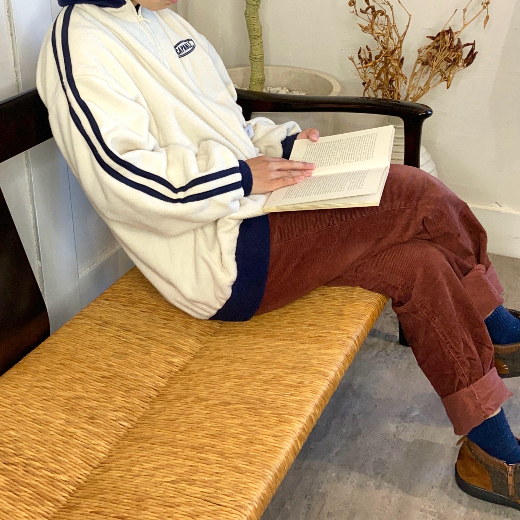 松本民芸家具 ラッシチェア #77型 曲肘椅子 3P 中古 民藝 工芸 机