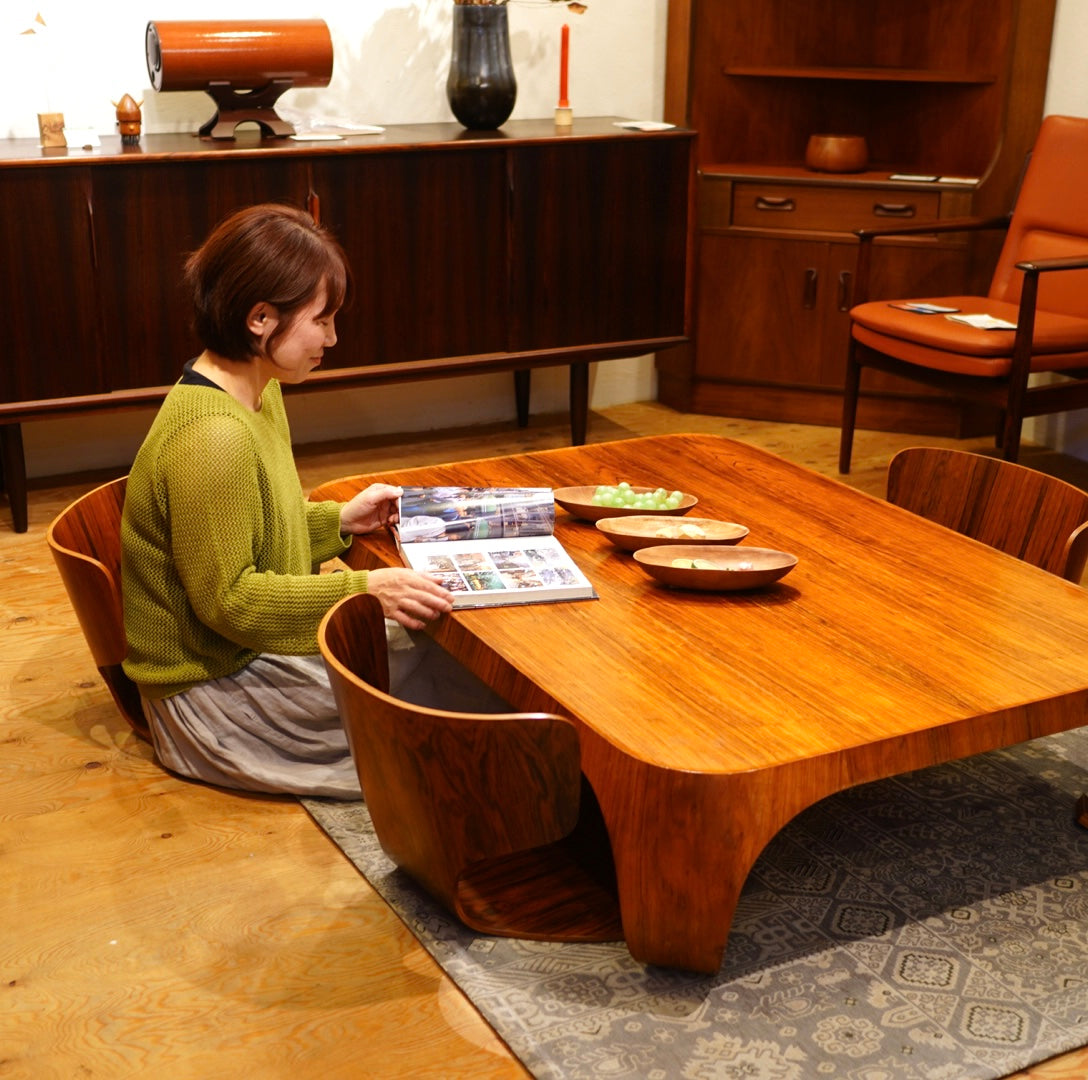 天童木工/Tendo カブト 座椅子 剣持勇ブラジリアンローズウッド