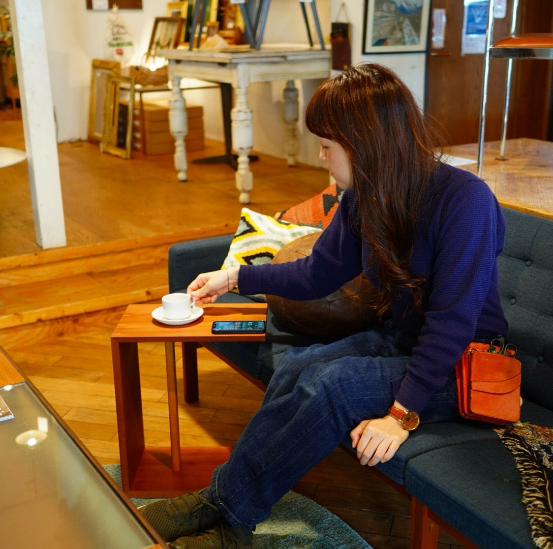 コの字 サイドテーブル コーヒーテーブル M かんざし 総無垢材