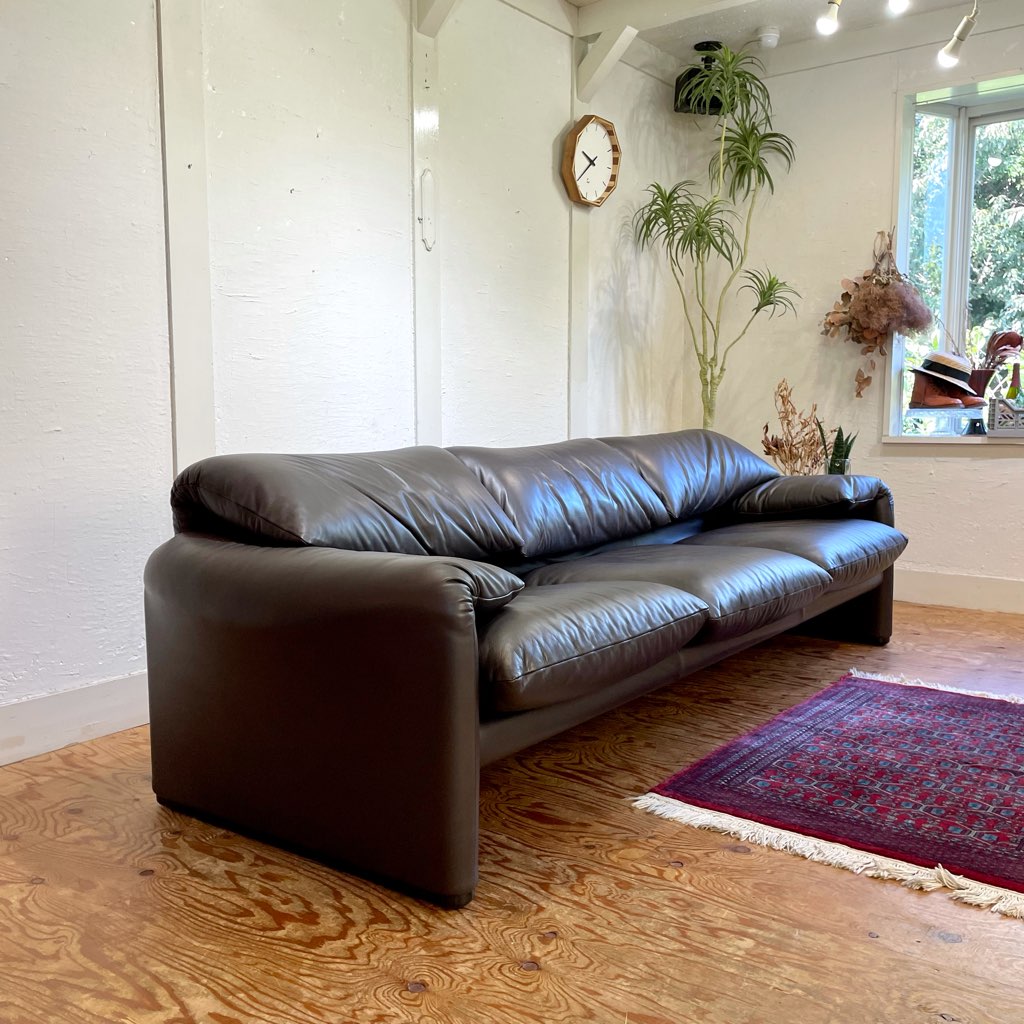 カッシーナ Cassina マラルンガ ダークブラウン 3人掛け トリプル