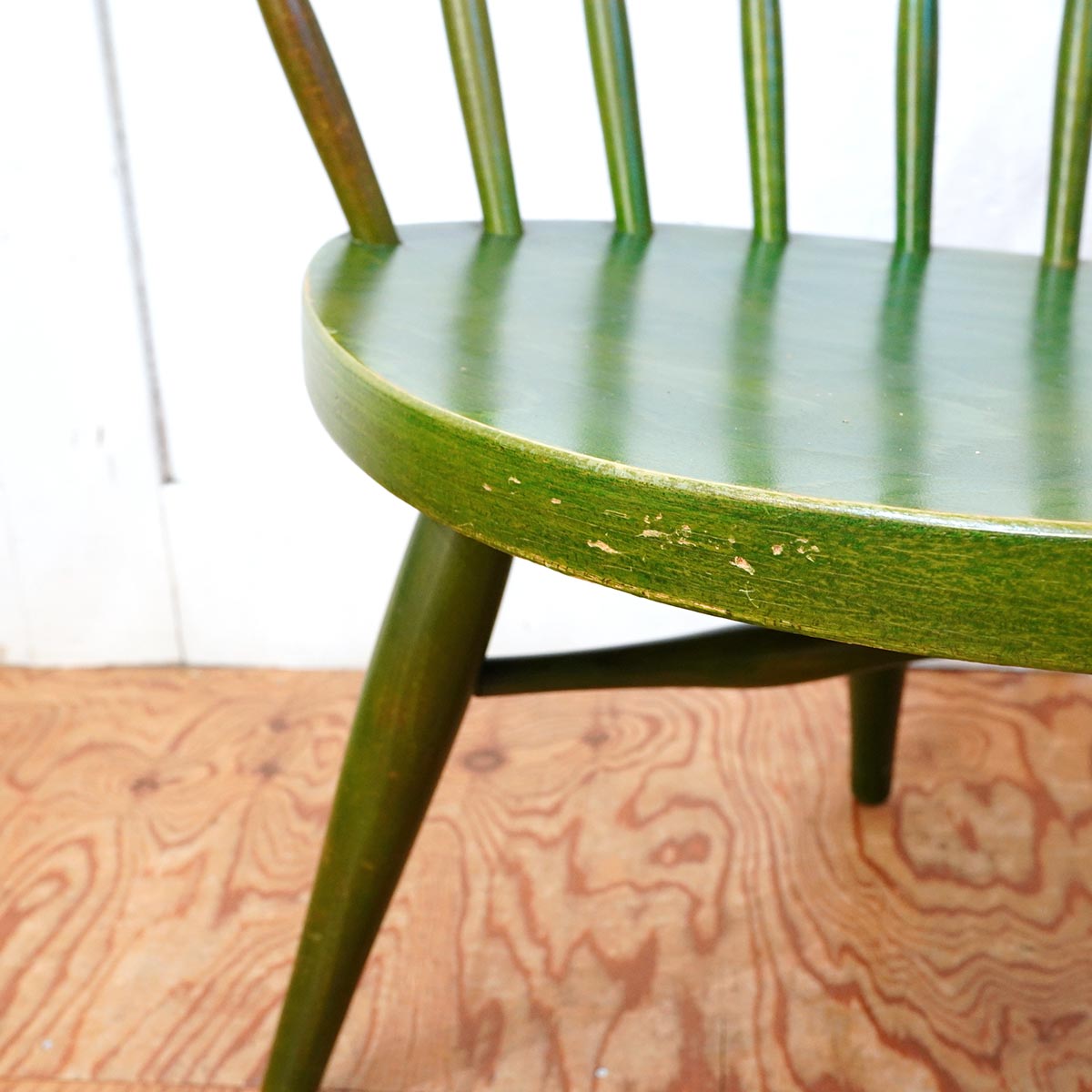 アームチェア グリーン ダイニングチェア チェア スポーク 緑 リーフ