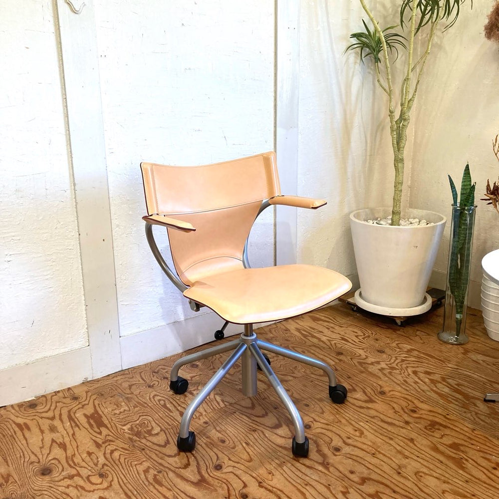 オールド カリモク コロニアル デスクチェア 書斎椅子 モケット60