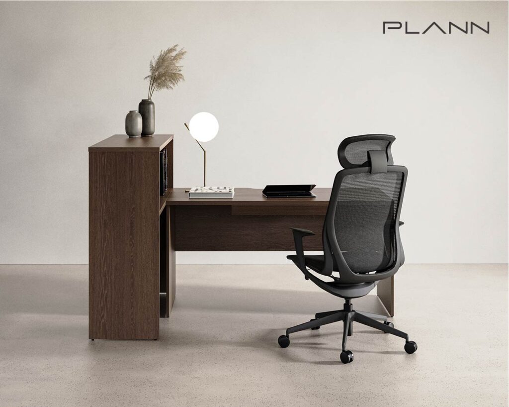 プラン サイドハイテーブルW1200×D400 ウォルナット×ウォルナット脚