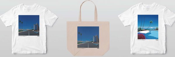 バケーション気分を盛り上げてくれる夏アイテム！ 永井博氏のイラストT