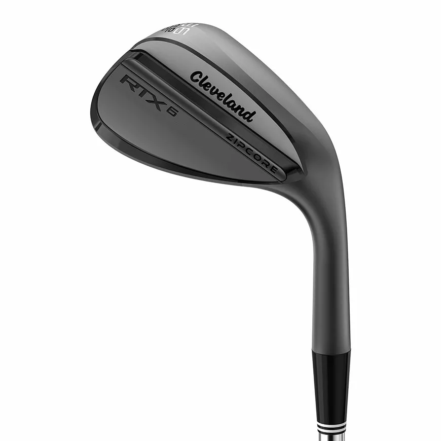 Cleveland RTX 6 Zipcore Black Satin Wedge - Riverside Golf