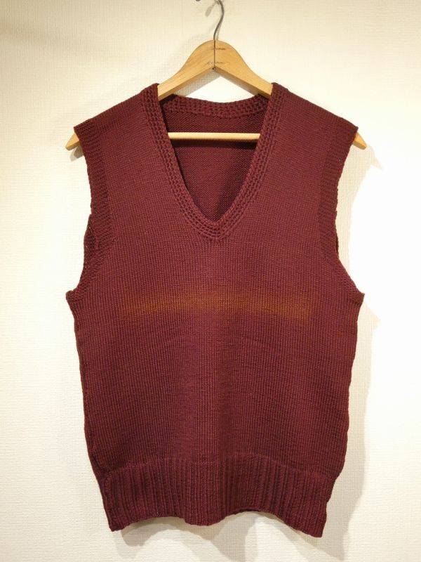 30s 40s US ARMY AMERICAN RED CROSS ARC KNIT VEST RARE COLOR - RICUR