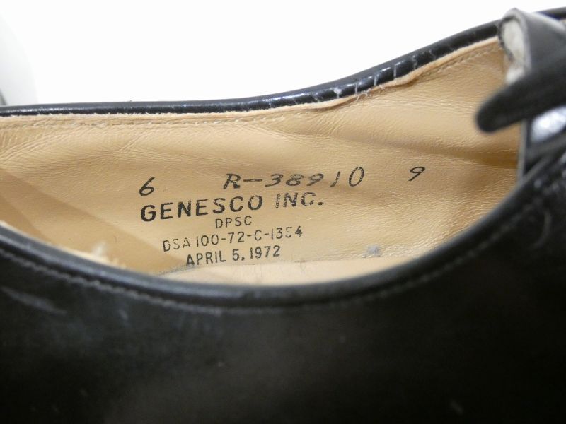 70s US NAVY USN OXFORD SERVICE SHOES 6R - RICUR