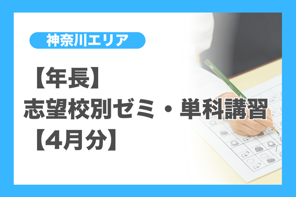 講習・ゼミ（神奈川エリア）年長 - 小学校受験の理英会