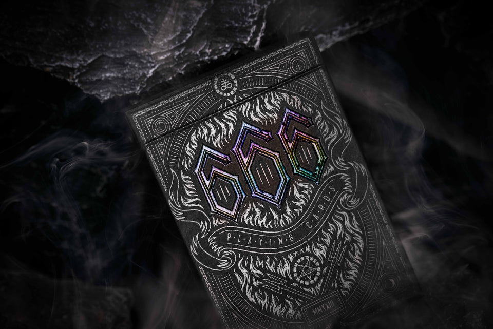 666 Playing Cards - Obsidian Edition By Riffle Shuffle Playing