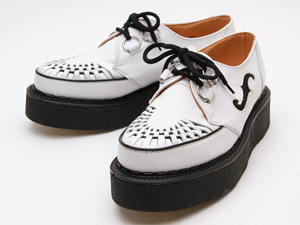 ジョージコックス14150ホワイトレザー×ブラックレザーfホール