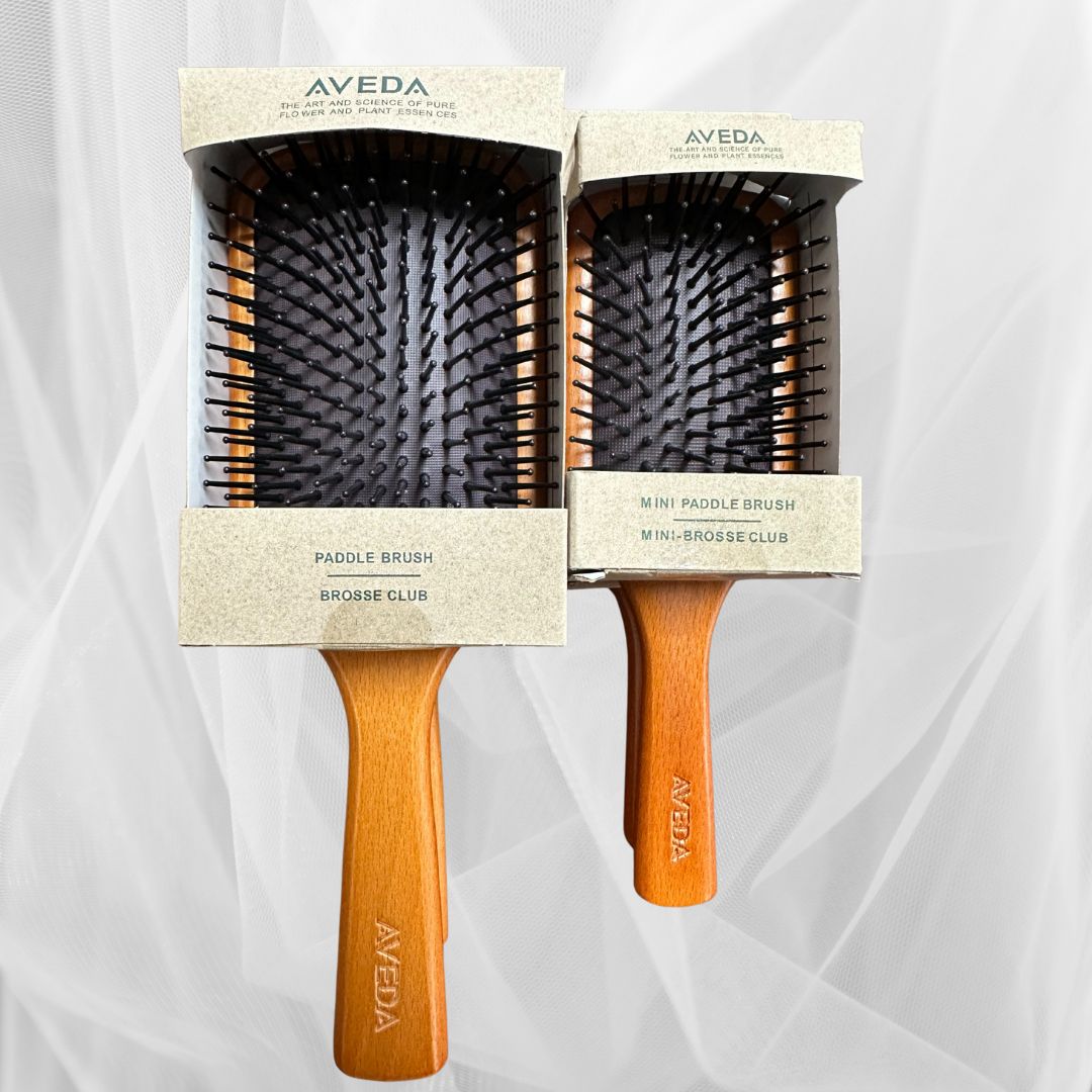 Aveda Wooden Paddle Brush Set – Full Size & Mini | Detangling