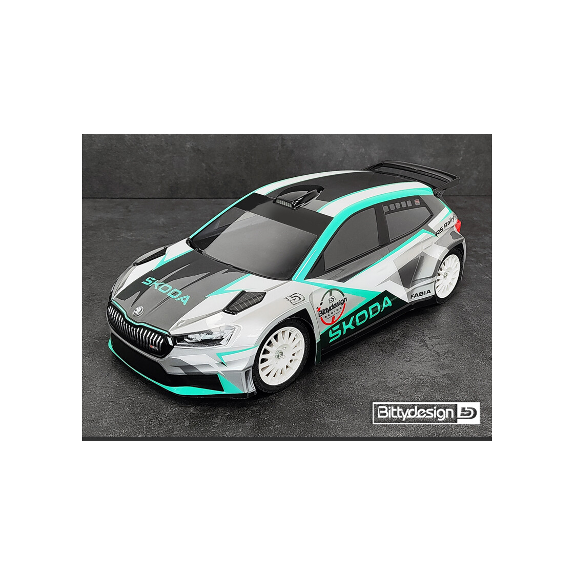 Bittydesign SKODA Fabia RS Rally2 1/10 190mm rally clear body