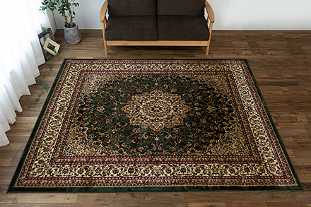 トルコ製ペルシャデザインのウィルトン織りラグ 約 160×230 cm 3畳