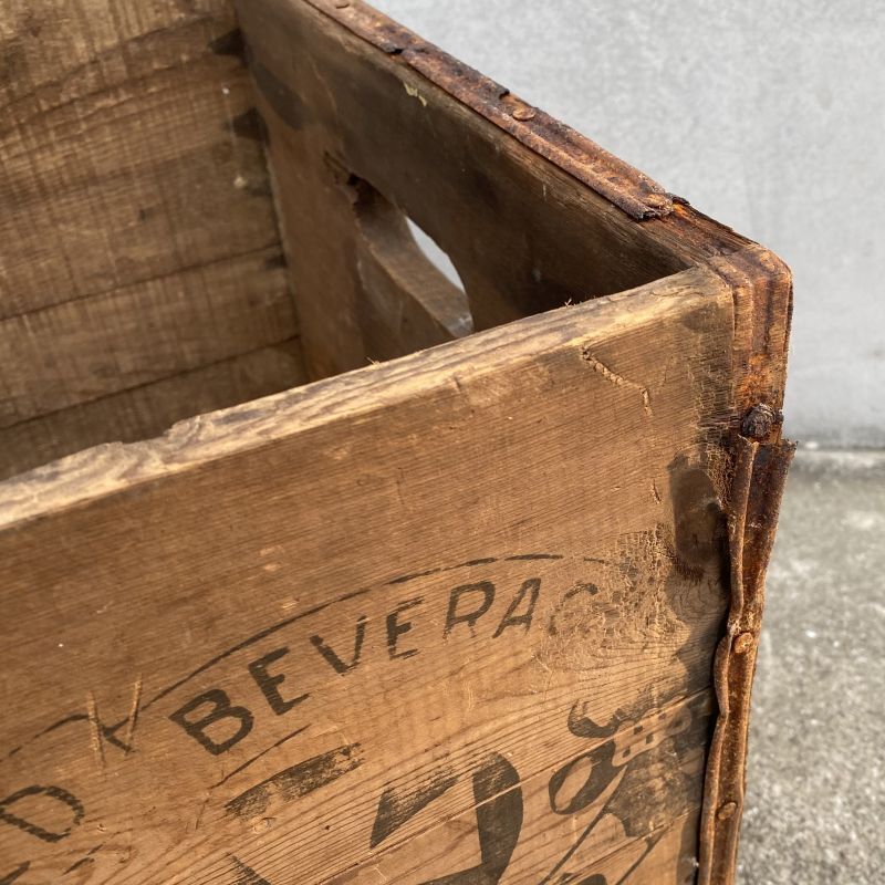 VINTAGE ANTIQUE WOOD CRATE WOODEN BOX DREWRY&SONS ヴィンテージ