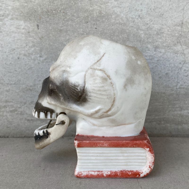 VINTAGE ANTIQUE SKULL CANDLE HOLDER ヴィンテージ アンティーク