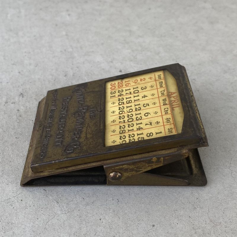 VINTAGE ANTIQUE CALENDAR CLIP ヴィンテージ アンティーク カレンダー