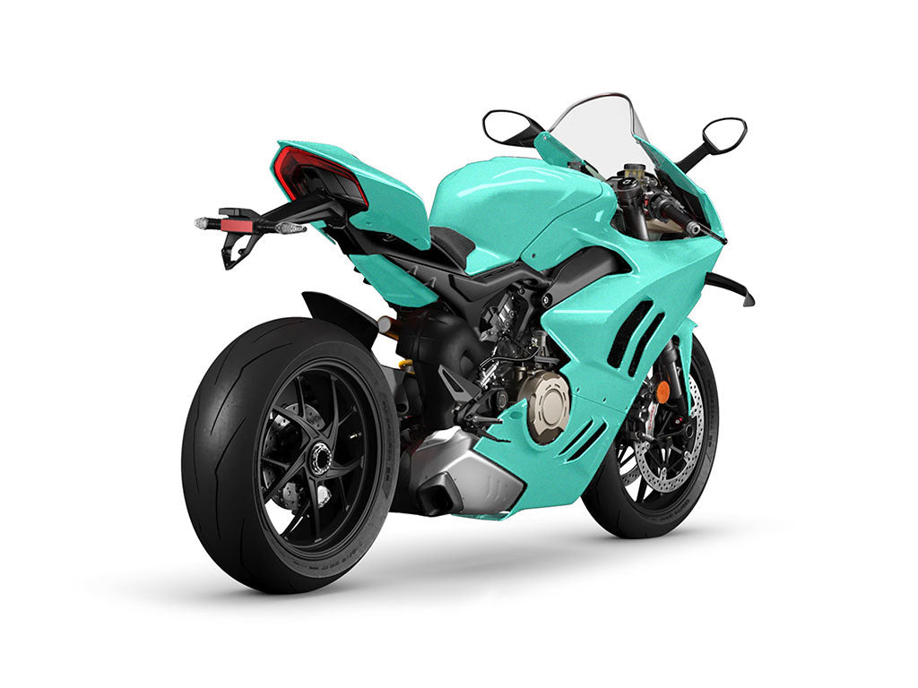 Rwraps™ Satin Metallic Turquoise Motorcycle Wraps | Bike Wraps