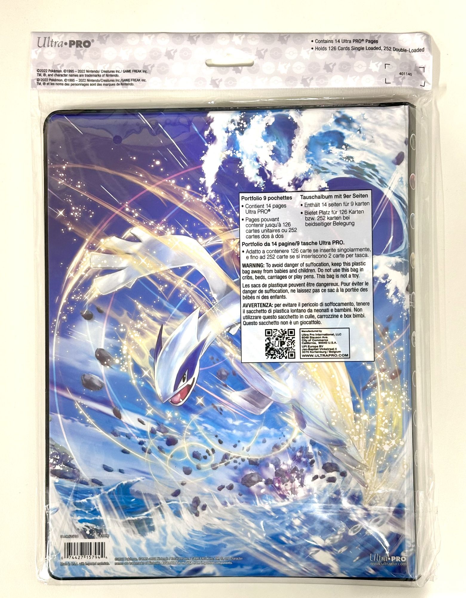 海外サプライ】ウルトラプロ 9ポケットバインダー ルギア/アローラ