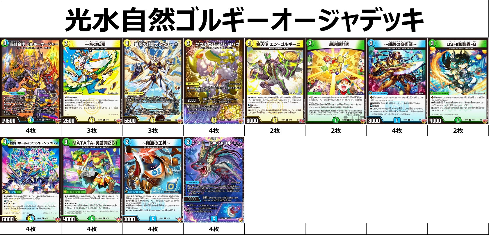 光水自然ゴルギーオージャデッキ - トレカショップ竜のしっぽ3号店