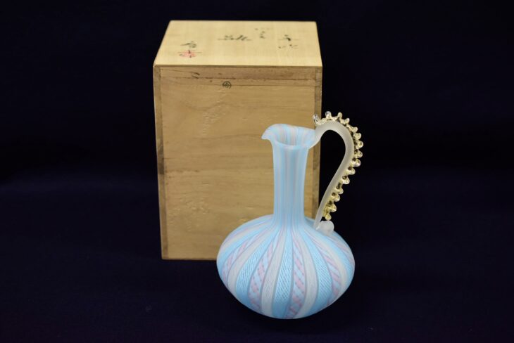 藤田喬平 作『手吹 ヴェニス 瓶』 ｜骨董品買取 緑和堂