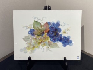 MEISSEN マイセン 『陶板画 ぶどう』 ｜骨董品買取 緑和堂