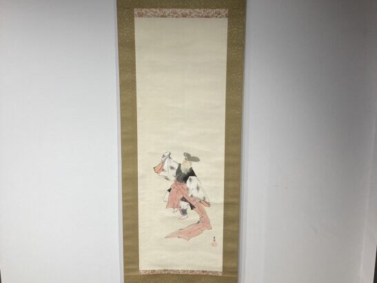 梶田半古 作 三幅対『尾張連濱主』前田青邨極箱 ｜骨董品買取 緑和堂