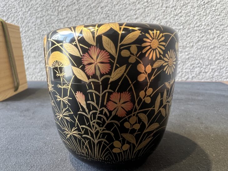 桜田慶舟 『秋の夜蒔絵 棗』 ｜骨董品買取 緑和堂