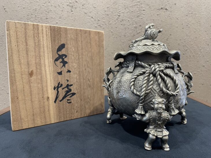 二上常太郎 作『茶袋型香炉』 買取価格相場｜骨董品買取 緑和堂