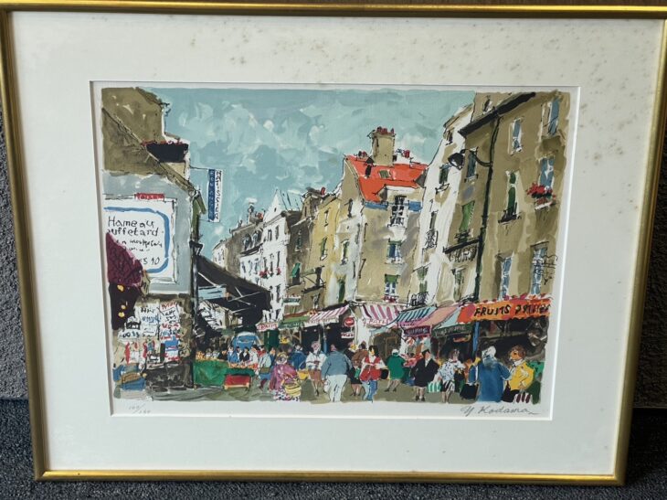 児玉幸雄 『パリの朝市』 ｜骨董品買取 緑和堂