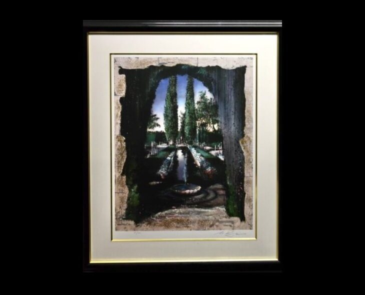 ネイト・ジョルジオ 作 『アルハンブラ・ガーデン』 ｜骨董品買取 緑和堂