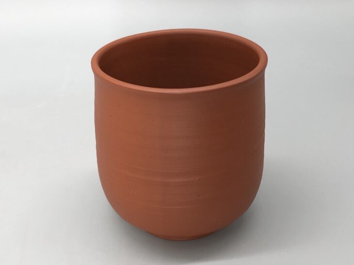 三代山田常山 作 『梨皮朱泥 湯呑』 ｜骨董品買取 緑和堂