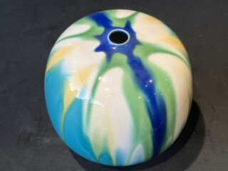 四代徳田八十吉 『彩釉壷 華菱』 ｜骨董品買取 緑和堂