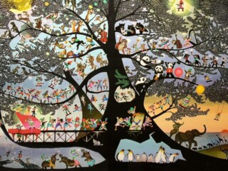 藤城清治 『生きるよろこび(2011)』 ｜骨董品買取 緑和堂