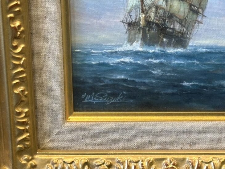 鈴木政輝 『青い潮路』 ｜骨董品買取 緑和堂