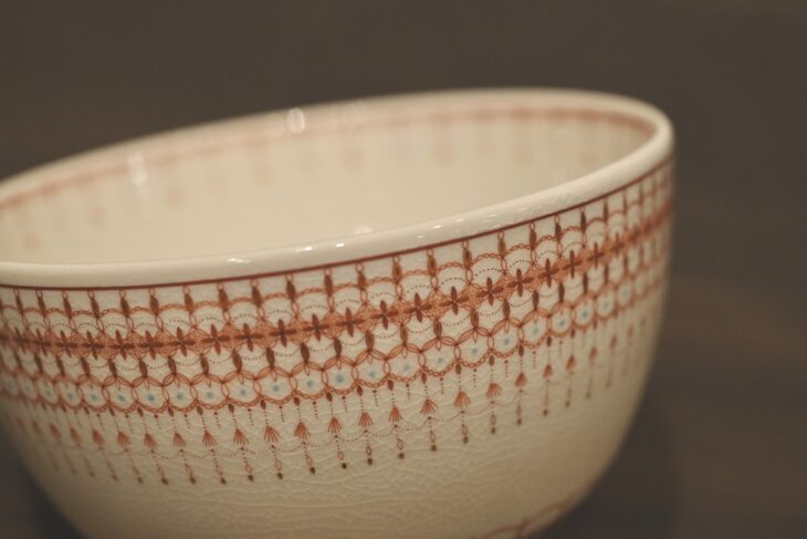 見附正康 作 『赤絵細描瓔珞文 茶碗』 ｜骨董品買取 緑和堂