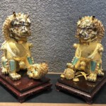 獅子 置物 SV925 色石付 ｜骨董品買取 緑和堂