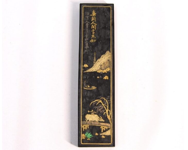 古墨『大好山水』唐墨 ｜骨董品買取 緑和堂