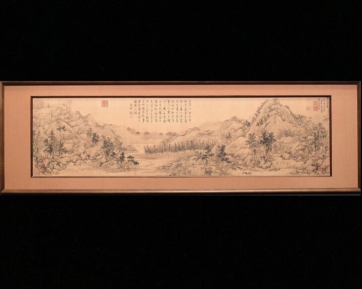 工芸】二玄社 元時代 馬ワン「春山清霽図」原寸 扁額 工芸】二玄社 元