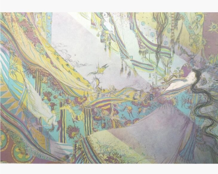 天野喜孝 『朝顔』 リトグラフ ｜骨董品買取 緑和堂