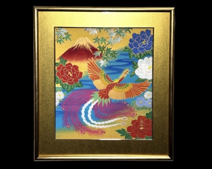 あいはら 友子 『赤富士に鳳凰』 ｜骨董品買取 緑和堂