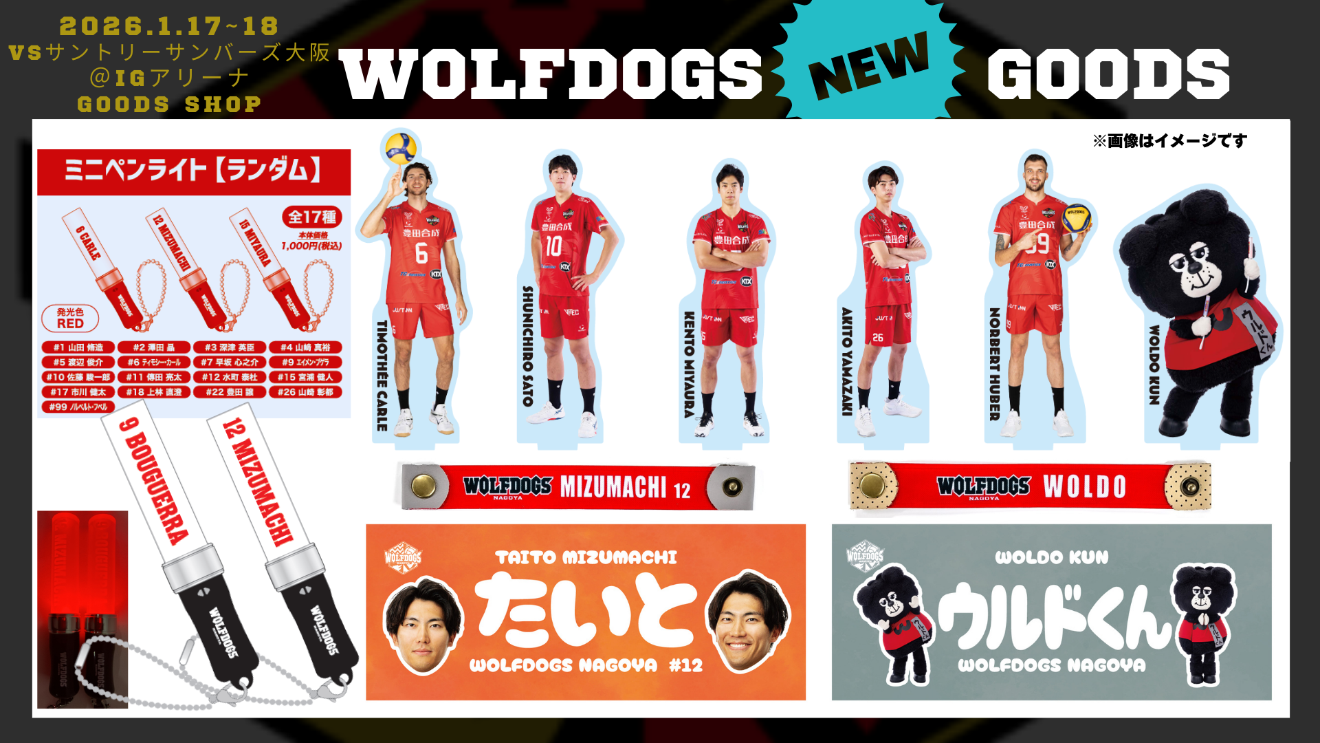 1/17-18サントリーサンバーズ大阪戦】ウルフドッグス名古屋